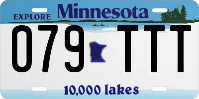 MN license plate 079TTT
