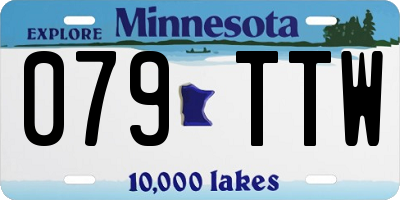 MN license plate 079TTW