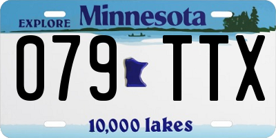 MN license plate 079TTX