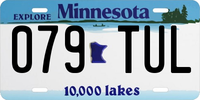 MN license plate 079TUL