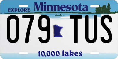 MN license plate 079TUS