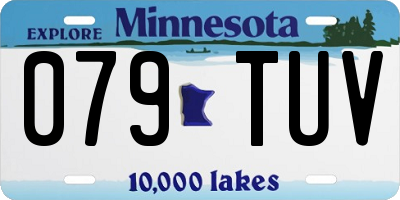 MN license plate 079TUV