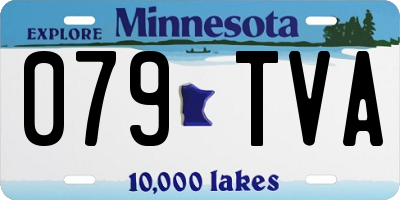 MN license plate 079TVA