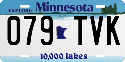 MN license plate 079TVK