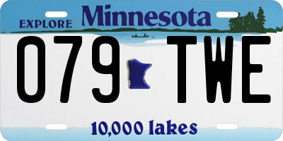 MN license plate 079TWE