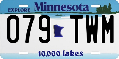 MN license plate 079TWM
