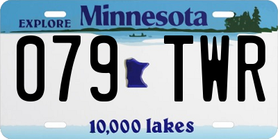 MN license plate 079TWR