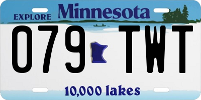 MN license plate 079TWT
