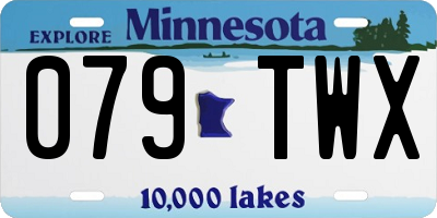MN license plate 079TWX