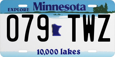 MN license plate 079TWZ