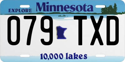 MN license plate 079TXD