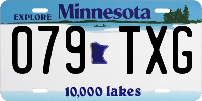MN license plate 079TXG
