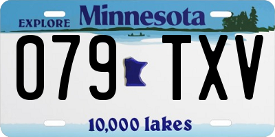 MN license plate 079TXV