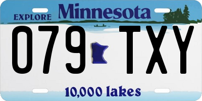 MN license plate 079TXY