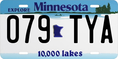 MN license plate 079TYA