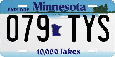 MN license plate 079TYS