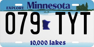 MN license plate 079TYT
