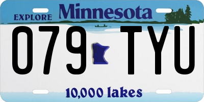 MN license plate 079TYU