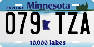 MN license plate 079TZA