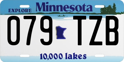 MN license plate 079TZB