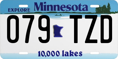 MN license plate 079TZD
