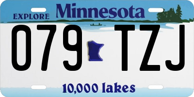 MN license plate 079TZJ
