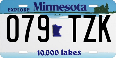 MN license plate 079TZK