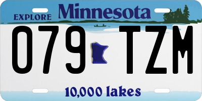 MN license plate 079TZM