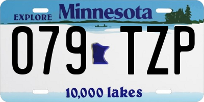 MN license plate 079TZP