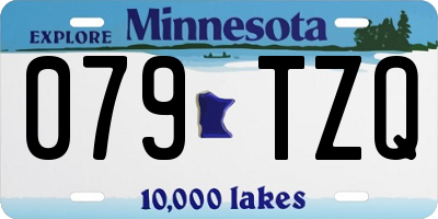 MN license plate 079TZQ