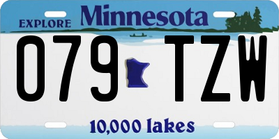 MN license plate 079TZW