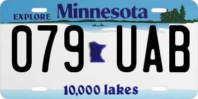 MN license plate 079UAB