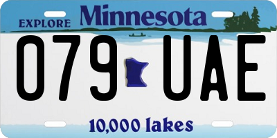 MN license plate 079UAE