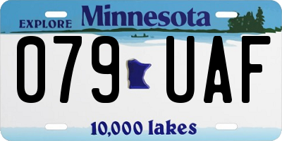 MN license plate 079UAF