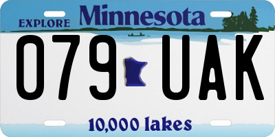 MN license plate 079UAK