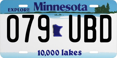 MN license plate 079UBD