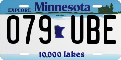 MN license plate 079UBE