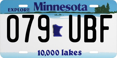MN license plate 079UBF