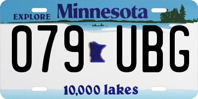 MN license plate 079UBG