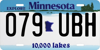 MN license plate 079UBH