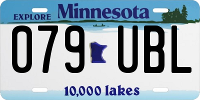 MN license plate 079UBL