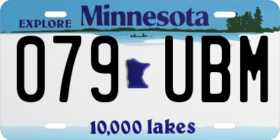 MN license plate 079UBM