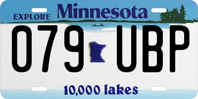 MN license plate 079UBP
