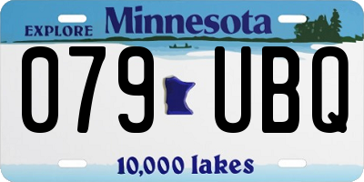 MN license plate 079UBQ