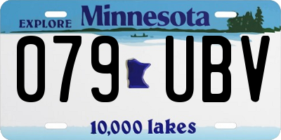MN license plate 079UBV