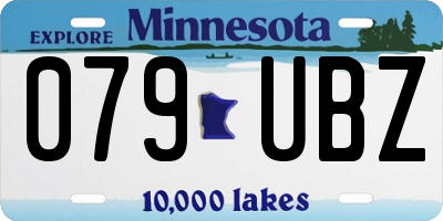 MN license plate 079UBZ