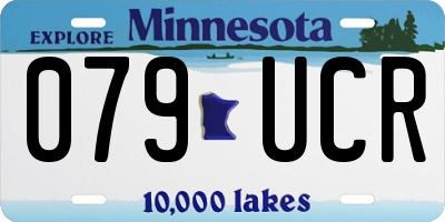 MN license plate 079UCR
