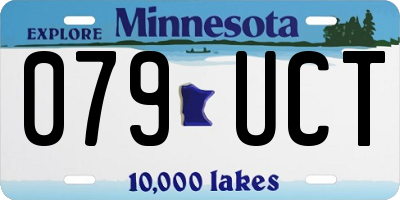 MN license plate 079UCT