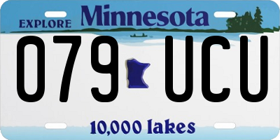 MN license plate 079UCU