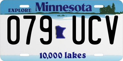 MN license plate 079UCV